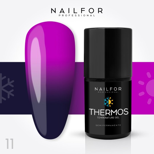 Semipermanente smalto colore per unghie: THERMOS SMALTO SEMIPERMANENTE 11TH Nailfor 8,99 €