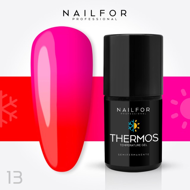 Thermos SEMI-PERMANENT nail polish 13th Fluo