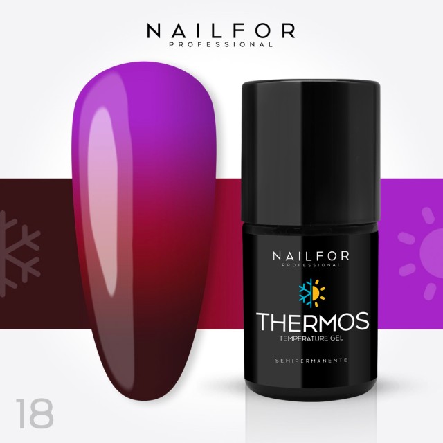 Vernis à ongles semi-permanent couleur : Thermos VERNIS À ONGLES SEMI-PERMANENT 18TH Nailfor 8,99 €