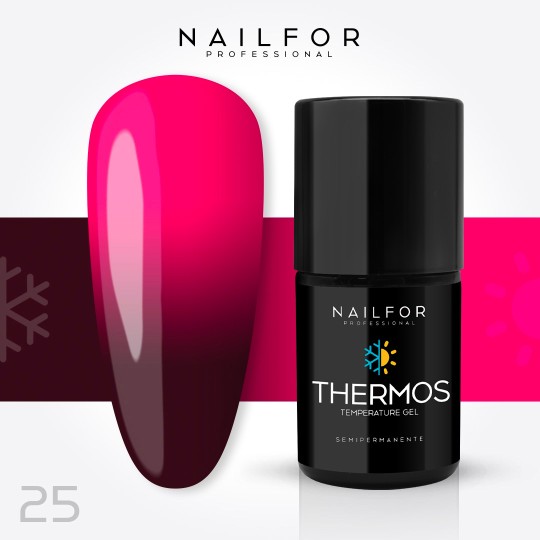Esmalte de uñas semipermanente color: Thermos ESMALTE DE UÑAS SEMIPERMANENTE 25TH Nailfor 8,99 €