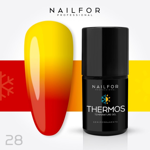 Semipermanente smalto colore per unghie: THERMOS SMALTO SEMIPERMANENTE 28TH Nailfor 8,99 €