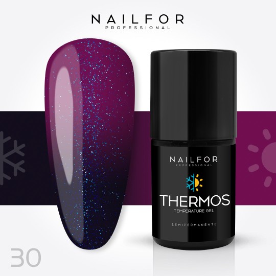 Esmalte de uñas semipermanente color: Thermos ESMALTE DE UÑAS SEMIPERMANENTE 30TH Nailfor 9,99 €
