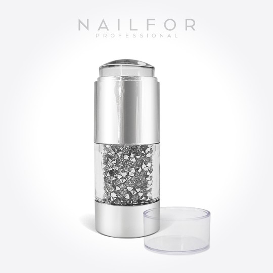Décoration nail art reconstruction ongle TAMPON ARGENT AVEC Strass Nailfor €8.99