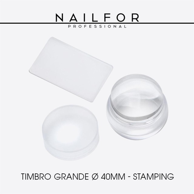 decorazione nail art ricostruzione unghie TIMBRO GRANDE CON SPATOLA PER STAMPING Nailfor 3,99 €