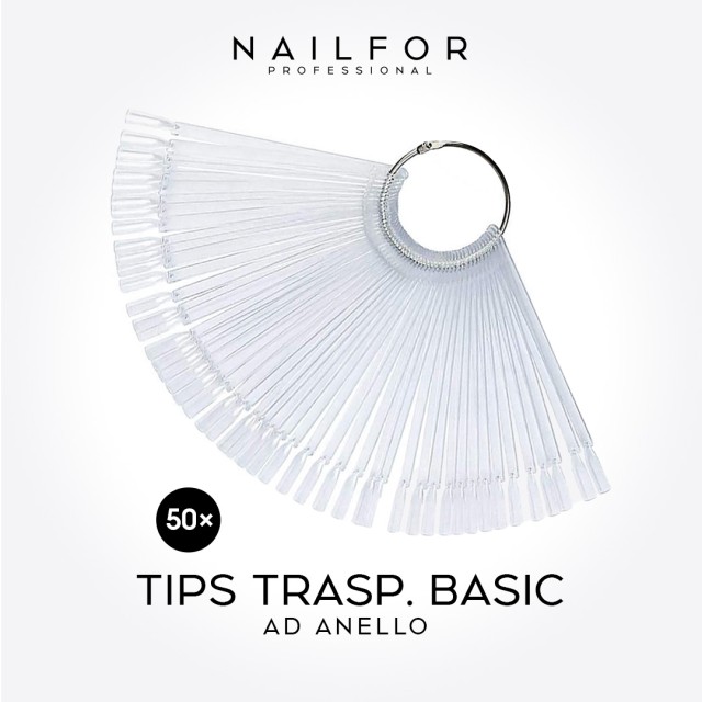 accessori per unghie, nails nail art alta qualità TIPS ANELLO BASIC TRASPARENTE - 50pz Nailfor 4,99 € Nailfor