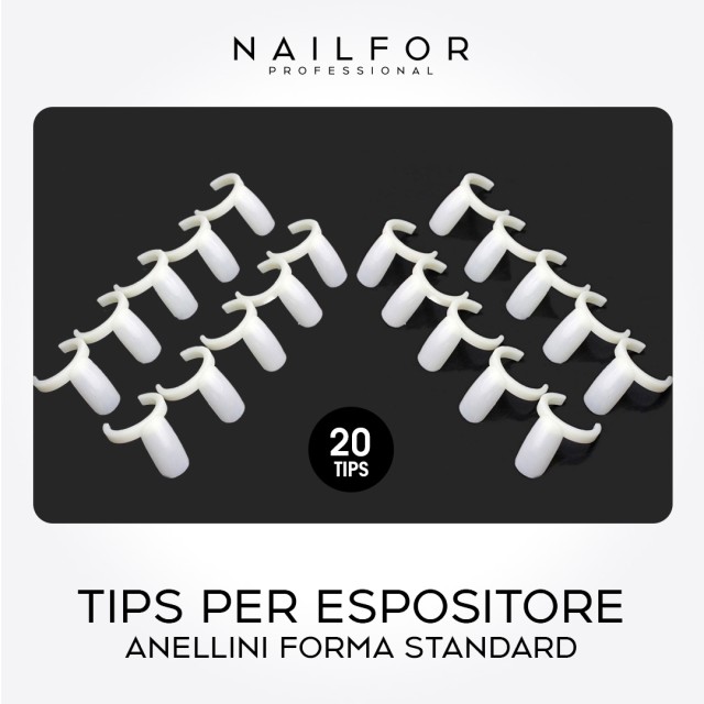 accessori per unghie, nails nail art alta qualità TIPS per ESPOSITORE 20pz Nailfor 2,00 € Nailfor