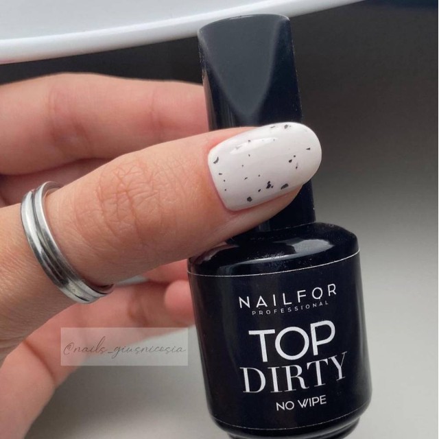 Gel de reconstruction des ongles sans dispersion Top Dirty BLACK Shiny - 15 ml Nailfor 12,60 €