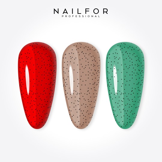 Top Dotty BLACK Gel reconstructor de uñas con puntos negros brillante sin dispersión - 15 ml Nailfor 11,99 € 2