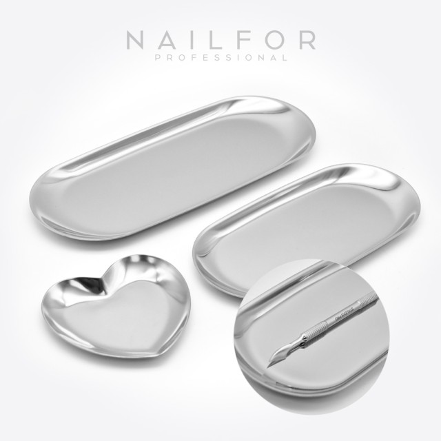 accessori per unghie, nails nail art alta qualità TRIS VASSOIO PER ATTREZZI E UTENSILI - ARGENTO Nailfor 14,99 € Nailfor