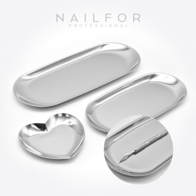 accessori per unghie, nails nail art alta qualità TRIS VASSOIO PER ATTREZZI E UTENSILI - ARGENTO Nailfor 14,99 € Nailfor
