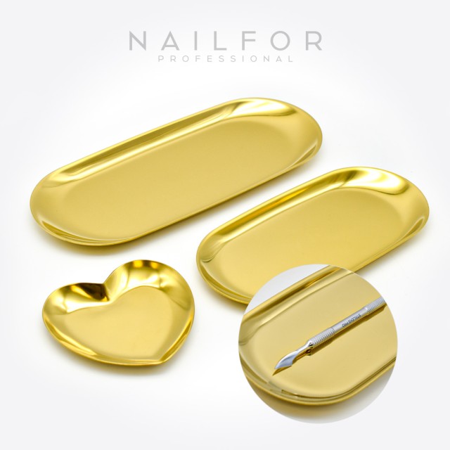 TRIS VASSOIO PER ATTREZZI E UTENSINI - ORO - Nailfor