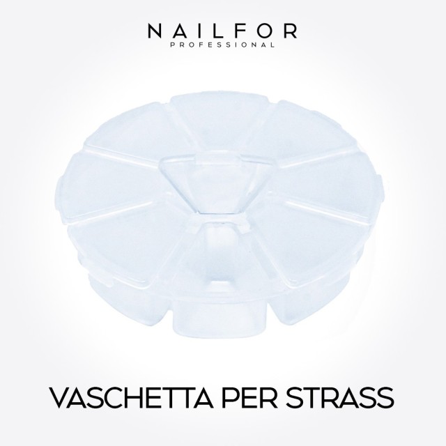 accessori per unghie, nails nail art alta qualità VASCHETTA TONDA PER STRASS - TRASPARENTE Nailfor 2,50 € Nailfor