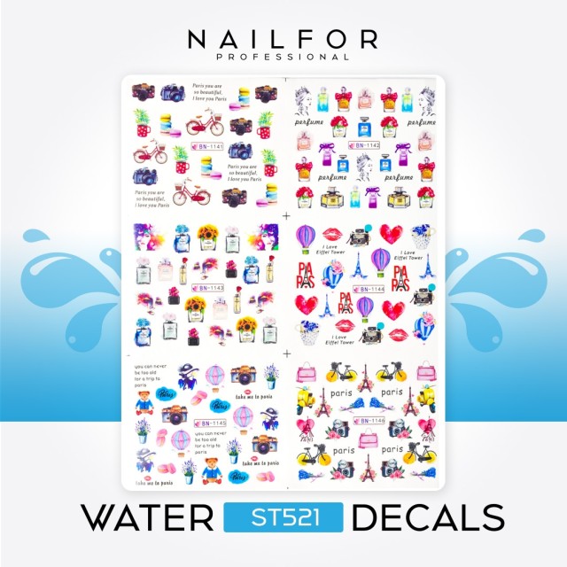 decorazione nail art ricostruzione unghie WATER DECALS TATTOO - ST521 Nailfor 2,99 €