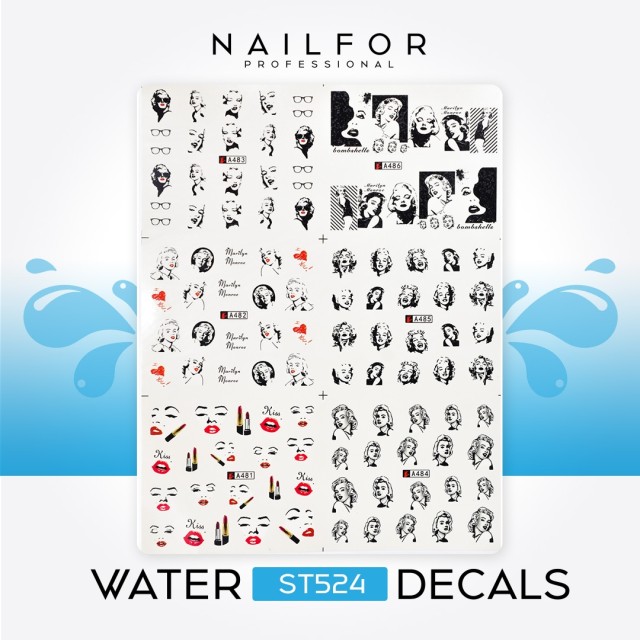 decorazione nail art ricostruzione unghie WATER DECALS TATTOO - ST524 Nailfor 2,99 €