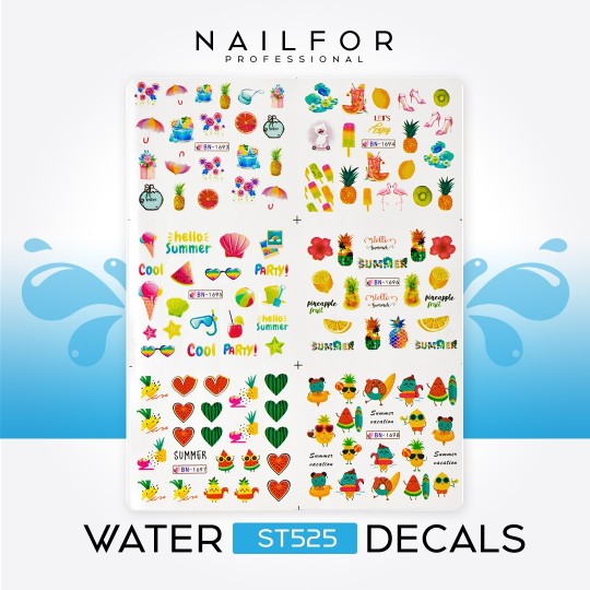 Décoration nail art reconstruction Water decals tattoo - ST525 Nailfor 2,99 €