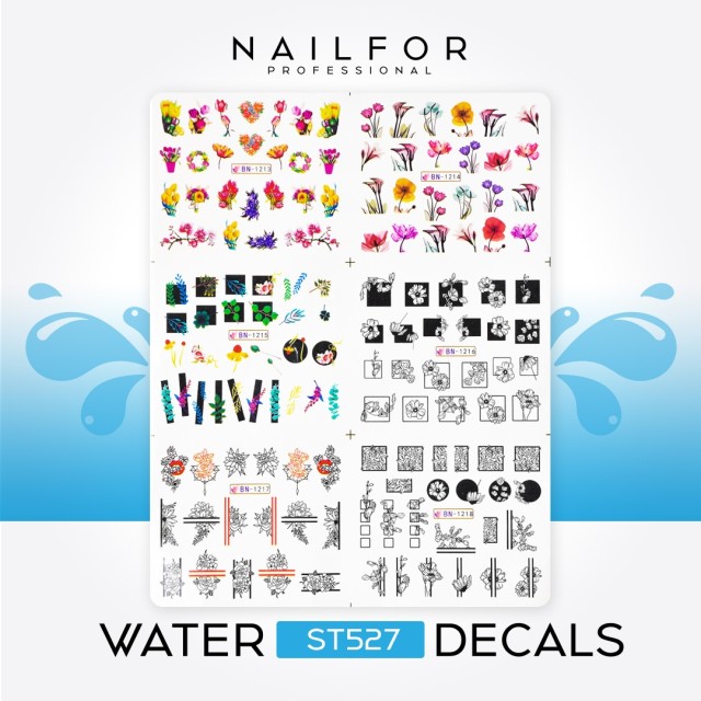 decorazione nail art ricostruzione unghie WATER DECALS TATTOO - ST527 Nailfor 2,99 €