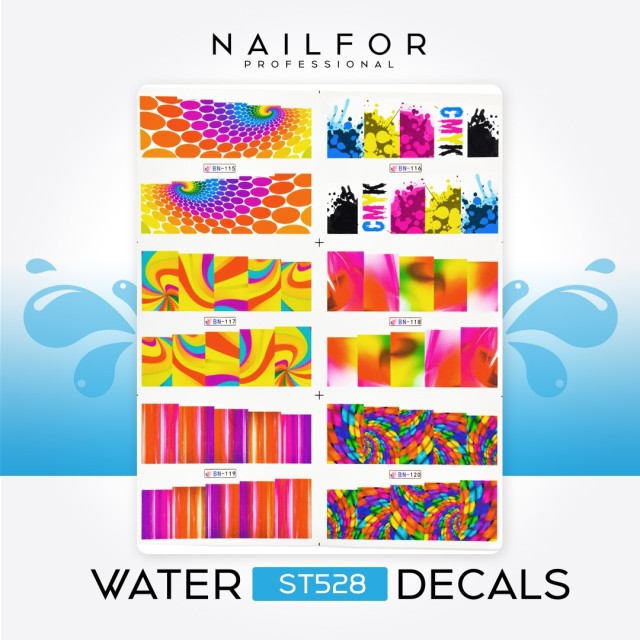 decorazione nail art ricostruzione unghie WATER DECALS TATTOO - ST528 Nailfor 2,99 €