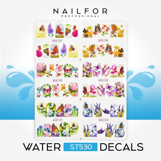 decorazione nail art ricostruzione unghie WATER DECALS TATTOO - ST530 Nailfor 2,99 €