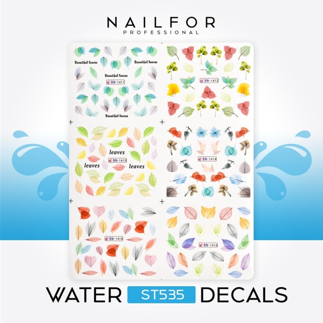 decorazione nail art ricostruzione unghie WATER DECALS TATTOO - ST535 Nailfor 2,99 €
