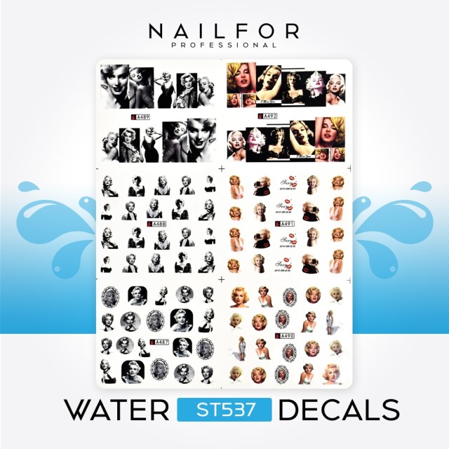 decorazione nail art ricostruzione unghie WATER DECALS TATTOO - ST537 Nailfor 2,99 €