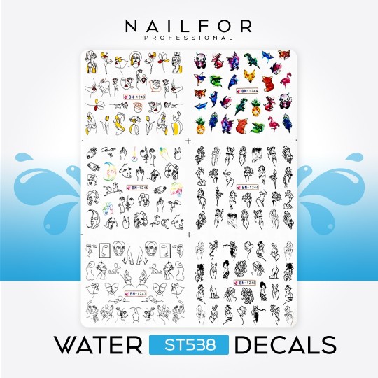 Décoration nail art reconstruction Water decals tattoo - ST538 Nailfor 2,99 €