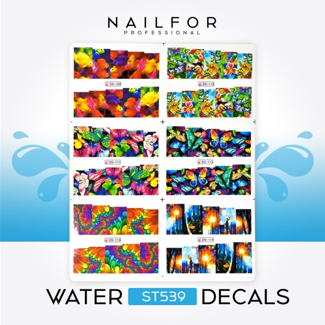 decorazione nail art ricostruzione unghie WATER DECALS TATTOO - ST539 Nailfor 2,99 €
