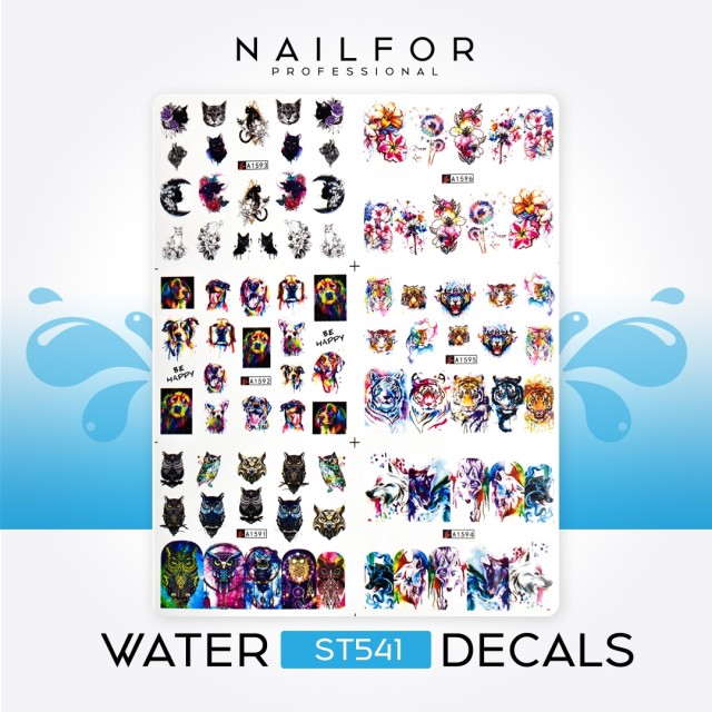 decorazione nail art ricostruzione unghie WATER DECALS TATTOO - ST541 Nailfor 2,99 €