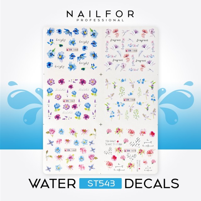decorazione nail art ricostruzione unghie WATER DECALS TATTOO - ST543 Nailfor 2,99 €
