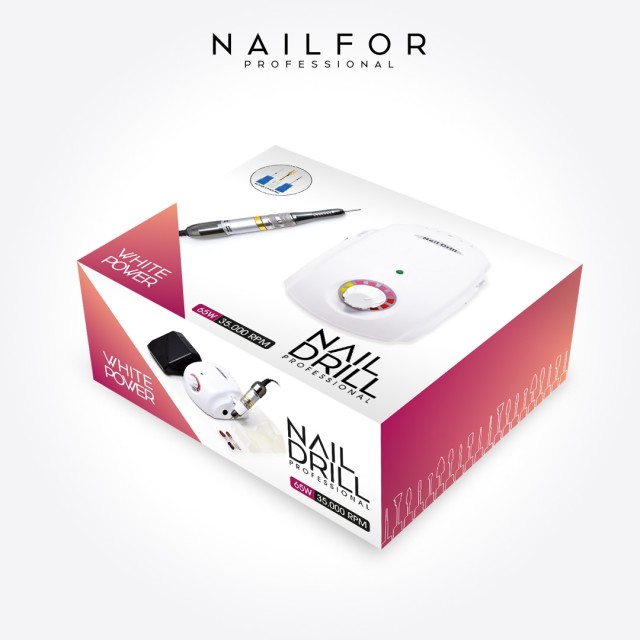 Equipo de reconstrucción de uñas: Taladro profesional White Power - 35000 RPM Blanco 65W Alta calidad 125,99 €