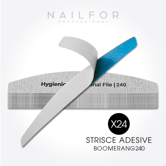 accessoires pour ongles, nails nail art haute qualité x24 Bandes adhésives Zebra de rechange pour lime - Boomerang 240 Nailfor 8