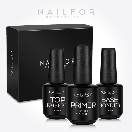 Nail Gel Reconstruction TRIO - Primer BASE AND Top 15ml Nailfor €27.97