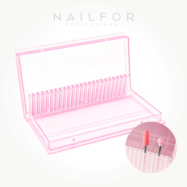 accesorios para uñas, nails nail art alta calidad CAJA PORTA PUNTAS - ROSA Nailfor 3,99 € Nailfor