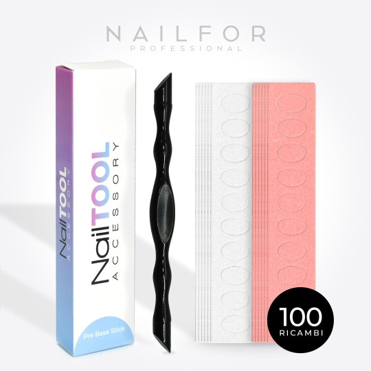 Accesorios para uñas, nails nail art Empujador de cutículas de alta calidad 100/180 doble punta - 100 recambios Nailfor 4,99 € N