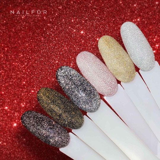 Top Disco Silver Gel de reconstrucción de uñas brillante sin dispersión - 15 ml Nailfor 11,99 € 2