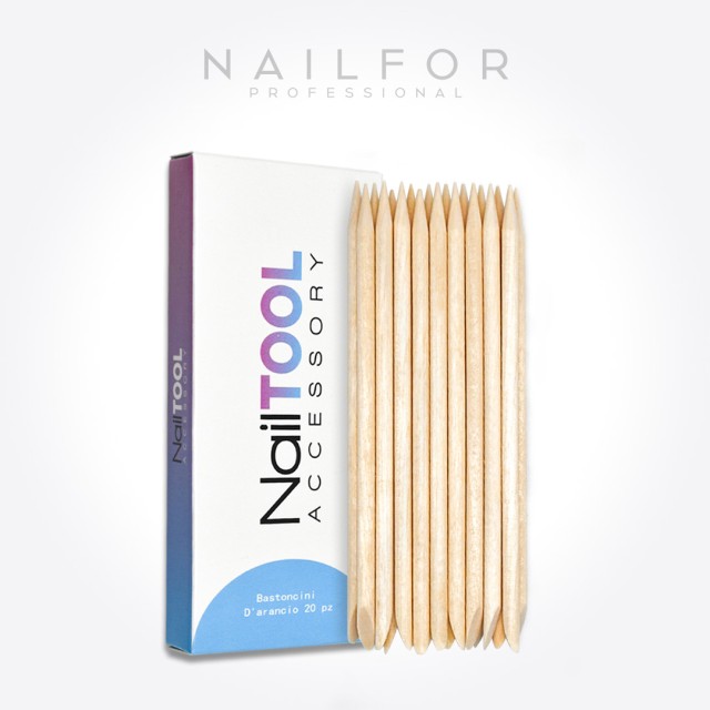 accessori per unghie, nails nail art alta qualità Spingi cuticole BASTONCINI di Legno Professionale – 20pz Nailfor 1,50 € Nai...