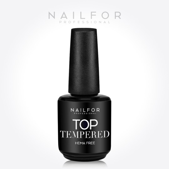 Esmalte de uñas semipermanente color: Top Tempered 15 ml - Sellador sin Wipe - Hema free Nailfor 12,99 €