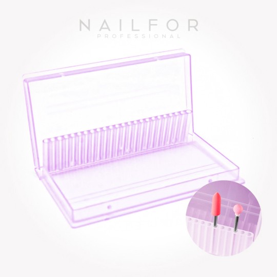 Accessoires pour ongles, nails nail art boîte porte-embouts haute qualité - Lilas Nailfor 3,99 € Nailfor
