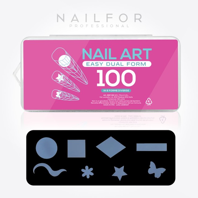 accessori per unghie, nails nail art alta qualità EASY DUAL FORM - 100 PEZZI IN 8 FORME A Nailfor 6,99 € Nailfor
