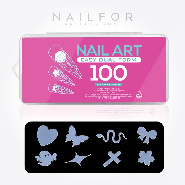 accessori per unghie, nails nail art alta qualità EASY DUAL FORM - 100 PEZZI IN 8 FORME B Nailfor 6,99 € Nailfor