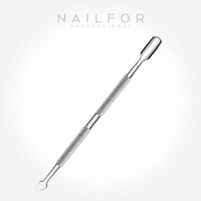 CUTICLE PUSHER in steel Double pointed