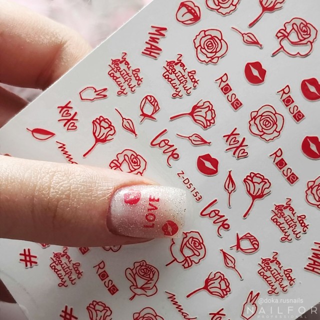nail art decoration nail reconstruction Stickers ST707 Nailfor €1.99