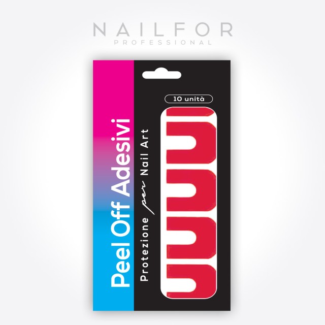 10uds Peel Off Palisade Cuticole Autoadhesivo Para Nail Art  - ST008 rojo