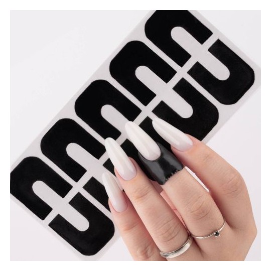 nail accessories, nails nail art high quality 10pcs Peel off Palisade Cuticle Sticker For Nail art - ST010 black Nailf... 2