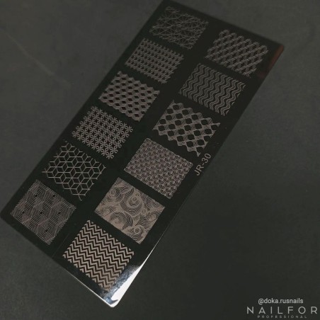 Decoración nail art , reconstrucción de uñas, PLACA Stamping JR30 Nailfor 4,99 €