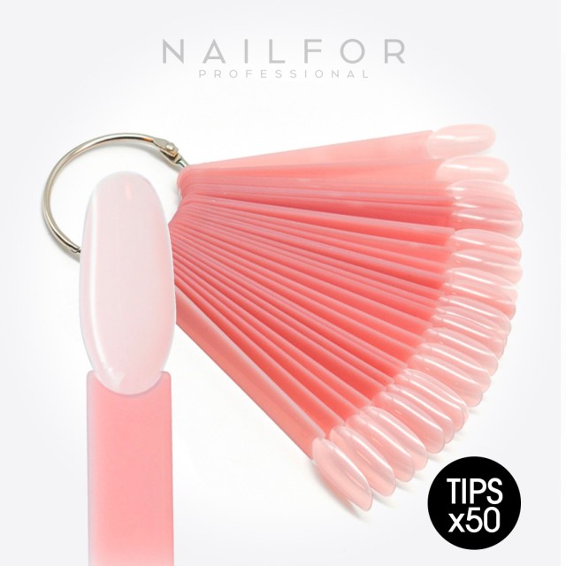 accessori per unghie, nails nail art alta qualità Espositore Tips ad Anello Rosa Mandorla - 50pz Nailfor 4,99 € Nailfor