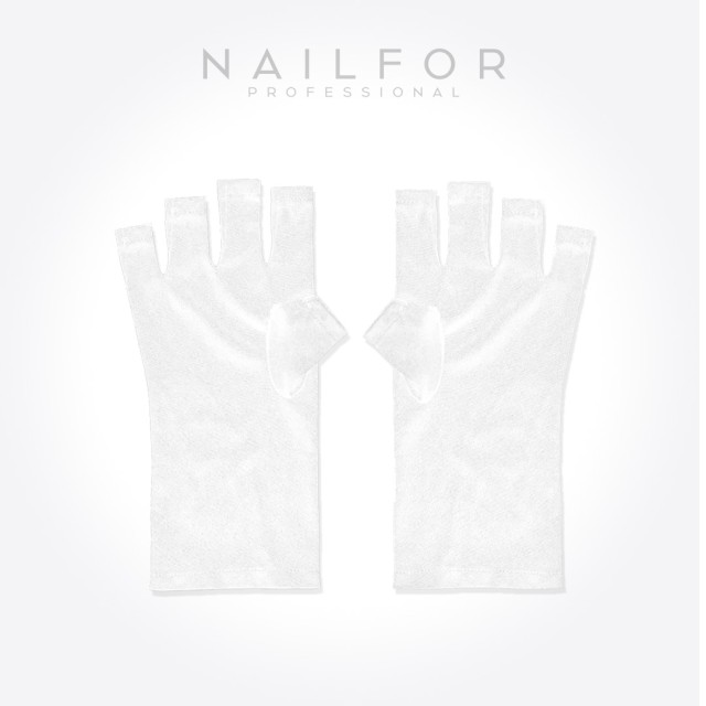 accessori per unghie, nails nail art alta qualità GUANTI ANTI-UV BIANCO 2PZ Nailfor 6,99 € Nailfor