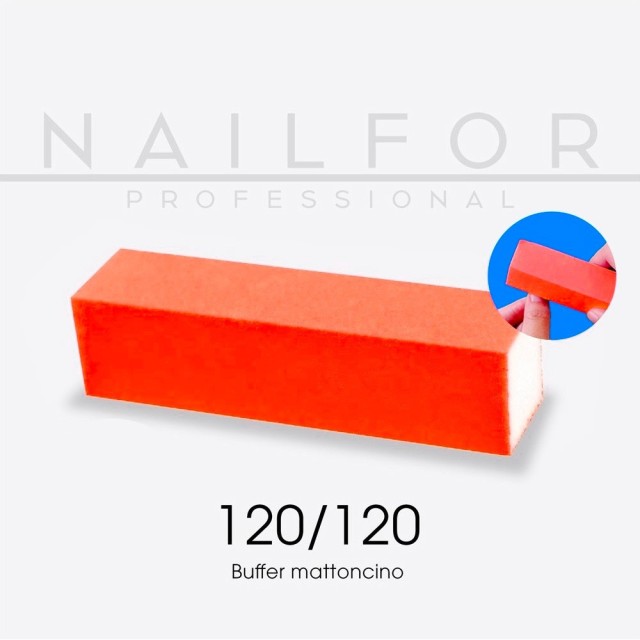 accessori per unghie, nails nail art alta qualità BUFFER mattoncino arancio 120/120 Nailfor 0,99 € Nailfor
