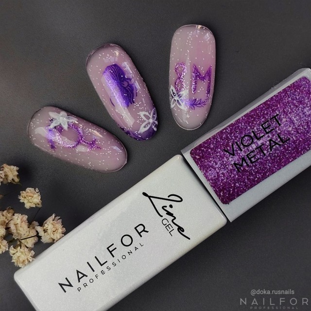 Line Gel Color - Violet Metal 08