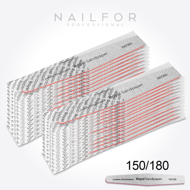 Accessoires pour nails , nail art haute qualité 24x LIME LAVABLE Royal RHOMBUS - 150/180 Nailfor 16,99 € Nailfor