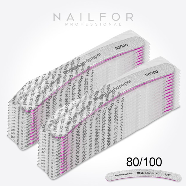 accessori per unghie, nails nail art alta qualità 24x LIMA ROYAL CURVA LAVABILE - 80/100 Nailfor 16,99 € Nailfor